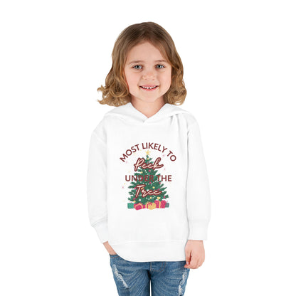 Holiday "Peek Under Tree" - Fleece Hoodie