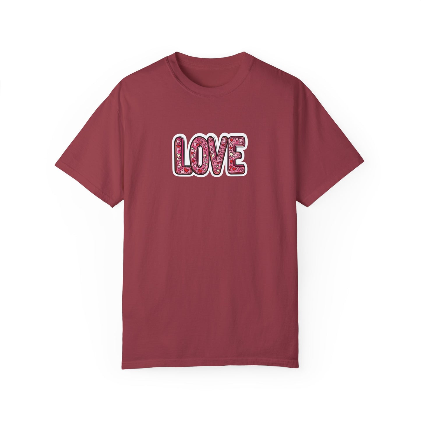 "Hearts in Love text" T-shirt