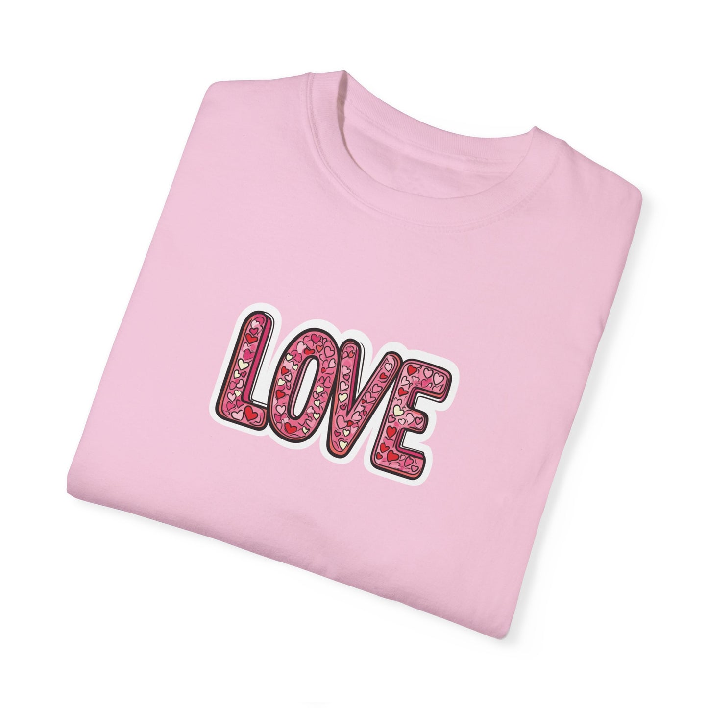 "Hearts in Love text" T-shirt