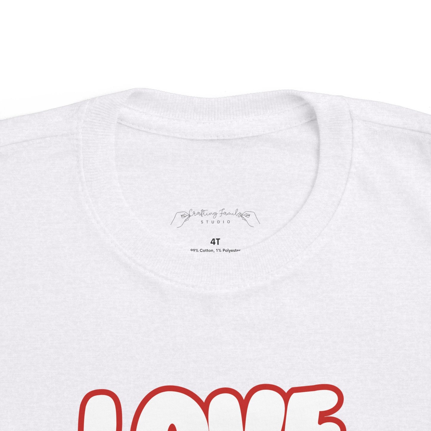 "Love, Love, Love" Toddler's Jersey Tee