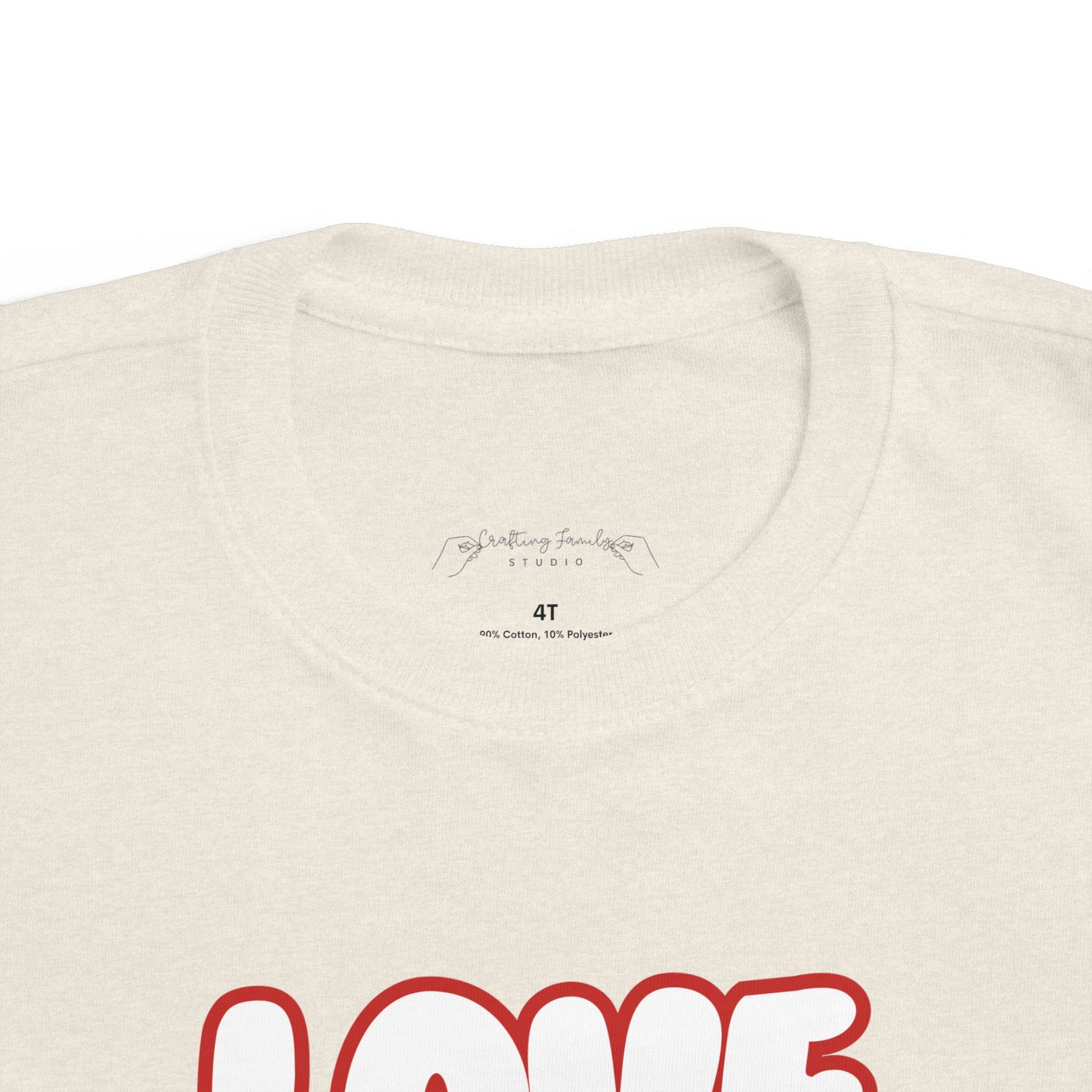 "Love, Love, Love" Toddler's Jersey Tee