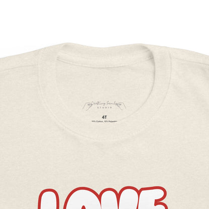 "Love, Love, Love" Toddler's Jersey Tee