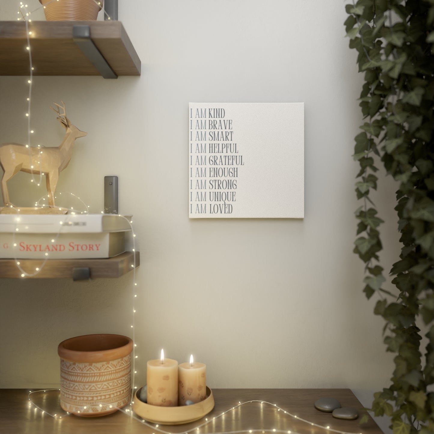 "I am Kind, Brave..." Canvas Photo Tile