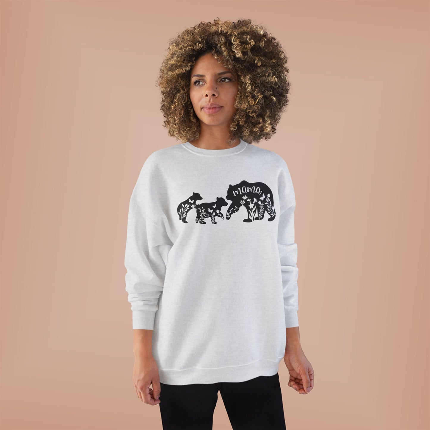 Floral Mama Bear Crewneck Sweatshirt