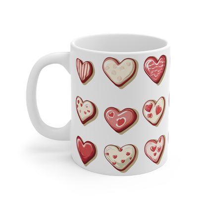 "Baked Goods Hearts" Mug