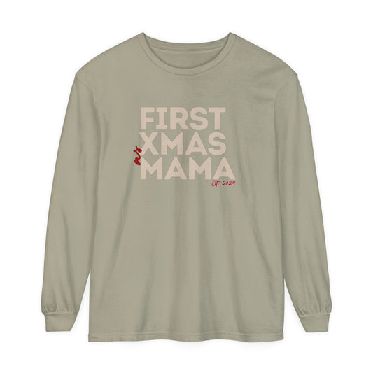Holiday - "First Christmas - Mama" Long Sleeve T-Shirt