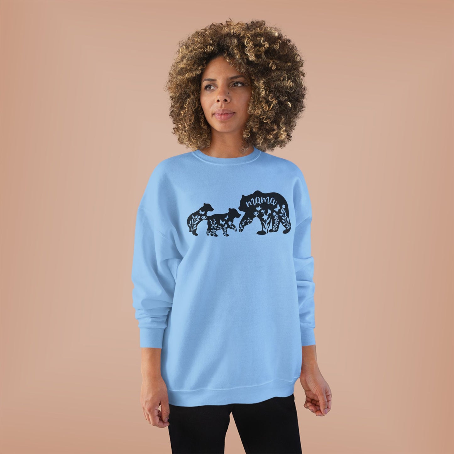 Floral Mama Bear Crewneck Sweatshirt