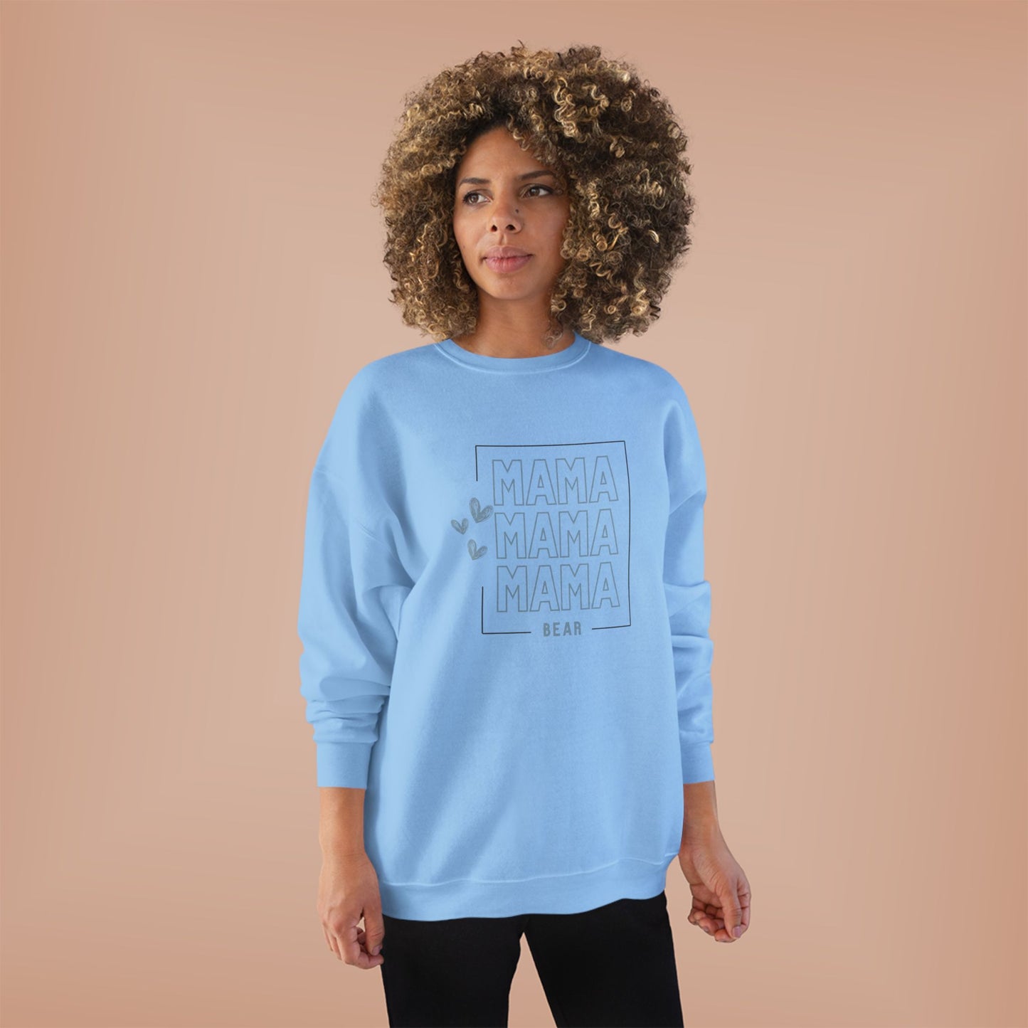 "Mama Bear - hearts" Crewneck Sweatshirt