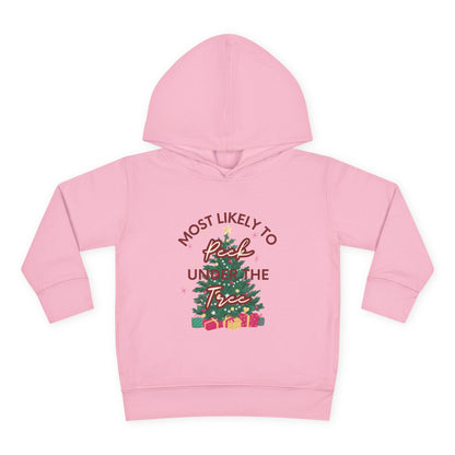 Holiday "Peek Under Tree" - Fleece Hoodie