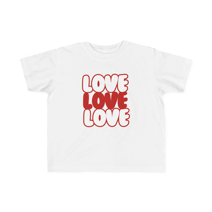 "Love, Love, Love" Toddler's Jersey Tee