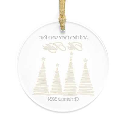 "There were 4 - gold trees" - Personalized Acrylic Ornament