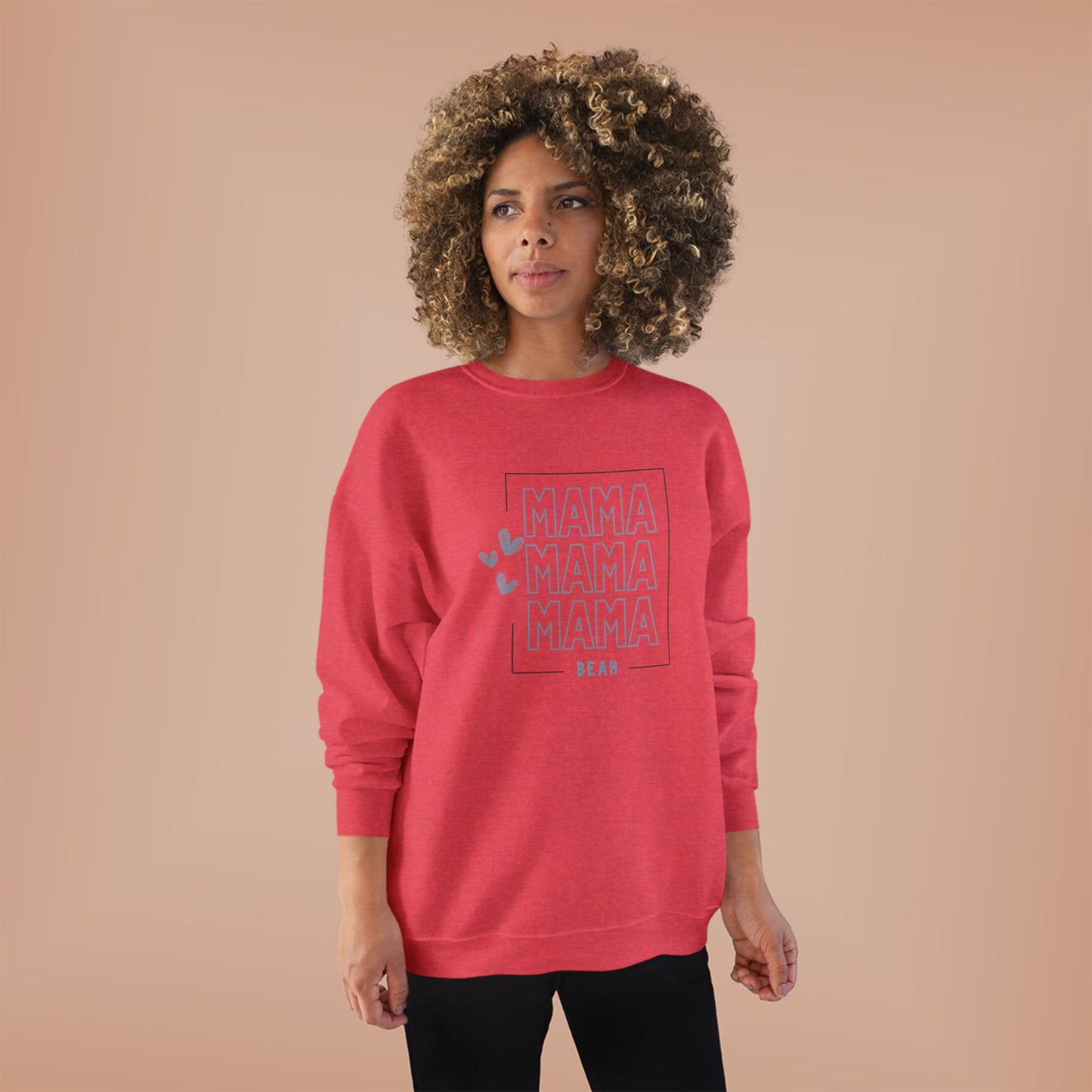 "Mama Bear - hearts" Crewneck Sweatshirt